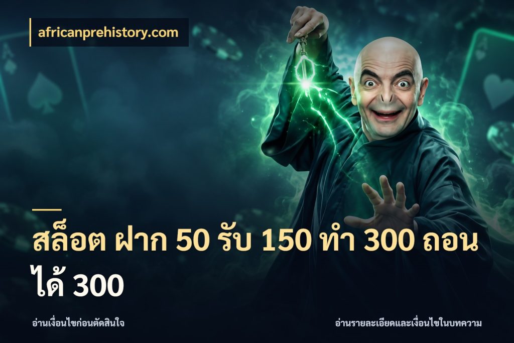 สล็อต ฝาก 50 รับ 150 ทํา 300 ถอนได้ 300 โปรกับเกมที่ชอบเลือกให้ตรงสไตล์ กับ africanprehistory.com