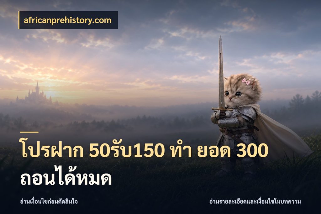 โปรฝาก 50รับ150 ทํา ยอด 300 ถอนได้หมด รูปแบบโบนัสกับสิทธิ์ของสายเกม กับ africanprehistory.com