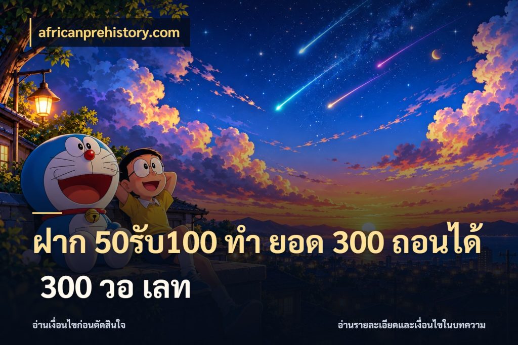 ฝาก 50รับ100 ทํา ยอด 300 ถอนได้ 300 วอ เลท สีสันของโปรฝากและยอดรับ ในมุม africanprehistory.com