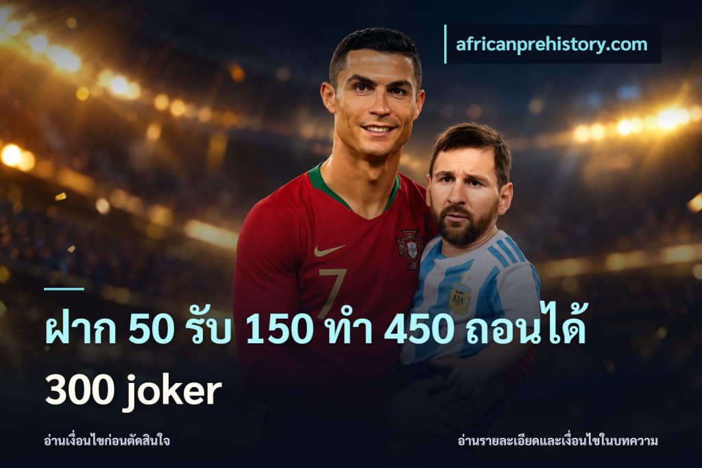 ฝาก 50 รับ 150 ทํา 450 ถอนได้ 300 joker