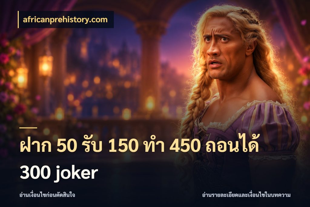 ฝาก 50 รับ 150 ทํา 450 ถอนได้ 300 joker เครดิตกับรูปแบบโปรที่ตรงใจ ในมุม africanprehistory.com