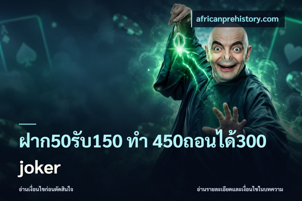 ฝาก50รับ150 ทํา 450ถอนได้300 joker