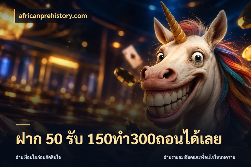 ฝาก 50 รับ 150ทำ300ถอนได้เลย โปรกับเกมที่ชอบเลือกให้ตรงสไตล์ สไตล์ africanprehistory.com