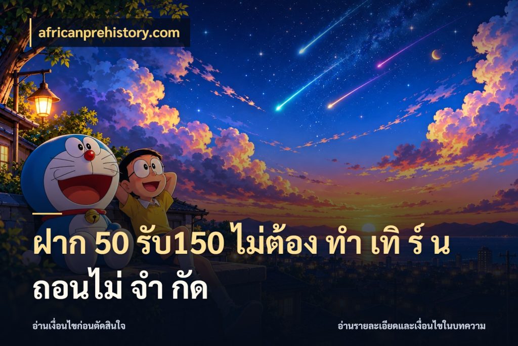 ฝาก 50 รับ150 ไม่ต้อง ทํา เทิ ร์ น ถอนไม่ จํา กัด โปรกับเกมที่ชอบเลือกให้ตรงสไตล์ ในมุม africanprehistory.com