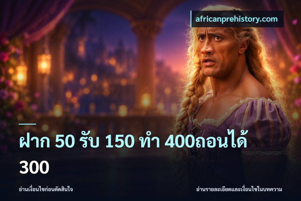 ฝาก 50 รับ 150 ทํา 400ถอนได้ 300