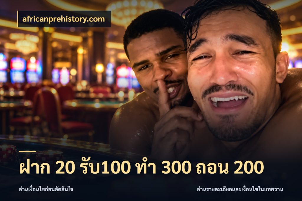 ฝาก 20 รับ100 ทํา 300 ถอน 200 จุดเด่นของเครดิตที่คนชอบเกมอยากรู้ กับ africanprehistory.com