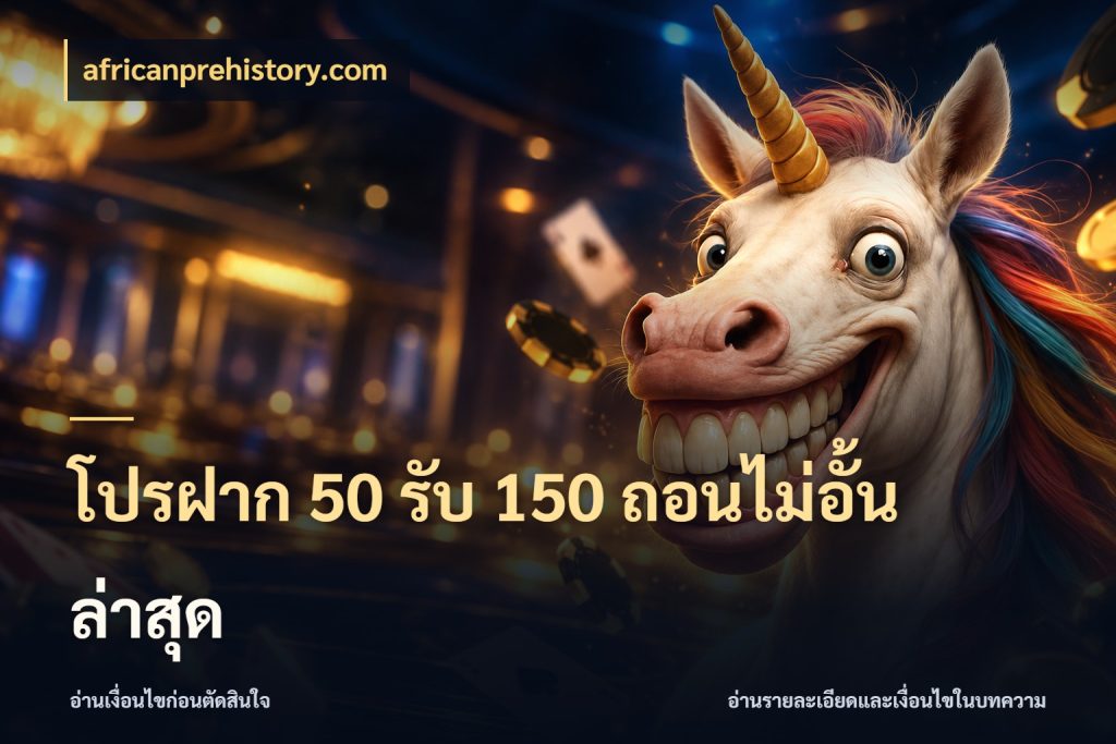 โปรฝาก 50 รับ 150 ถอนไม่อั้น ล่าสุด จุดเด่นของเครดิตที่คนชอบเกมอยากรู้ กับ africanprehistory.com
