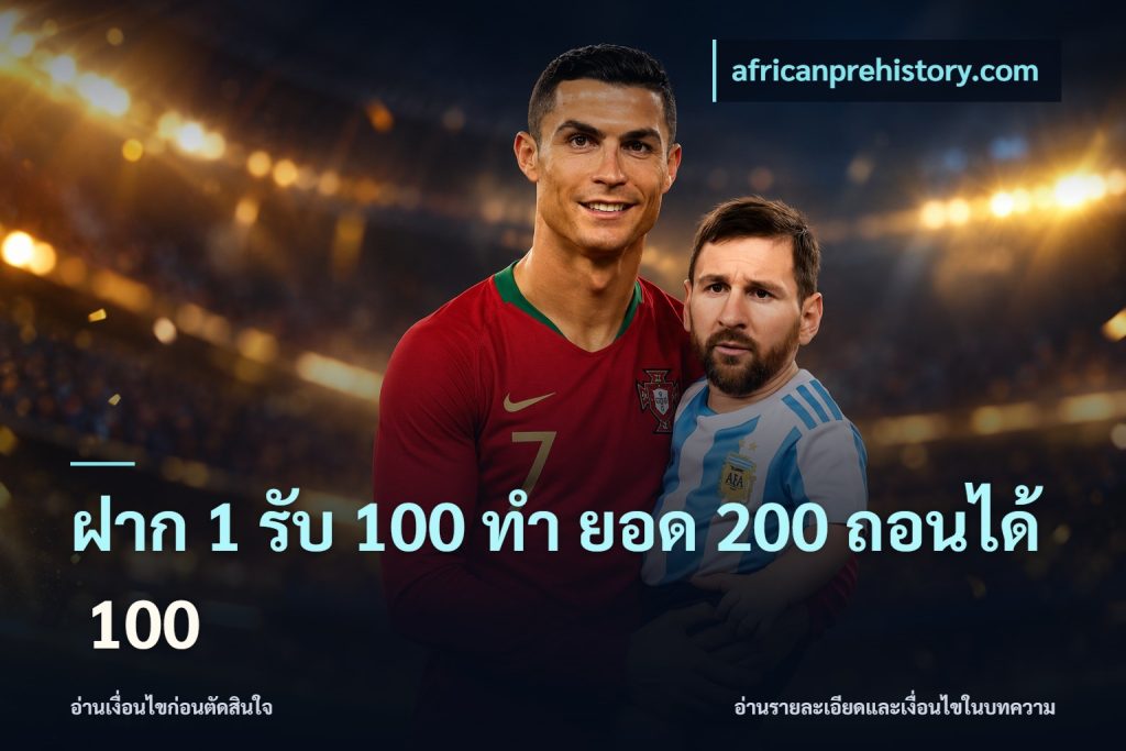 ฝาก 1 รับ 100 ทํา ยอด 200 ถอนได้ 100