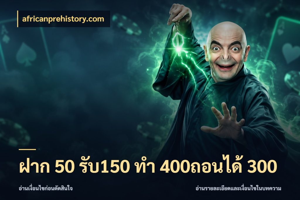 ฝาก 50 รับ150 ทํา 400ถอนได้ 300 สายโบนัสเลือกจังหวะสนุกได้อย่างไร กับ africanprehistory.com